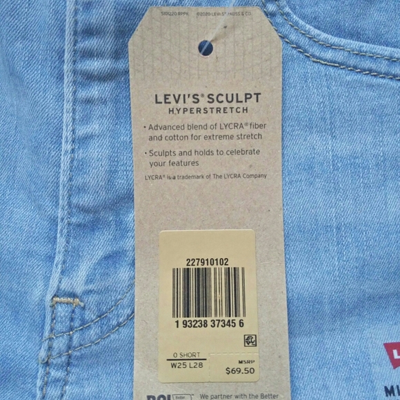 -NWT- Levi's Mile High Super Skinny Jeans 25S - Picture 9 of 15